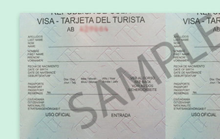 Green Cuba Tourist Card